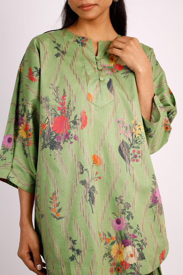 Stitched Self Jacquard 2 Piece (Shirt/Trouser)