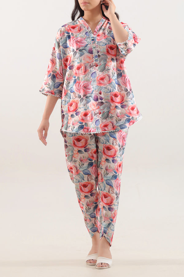 Printed Lawn Stitched 2 Piece (Shirt/Trouser)