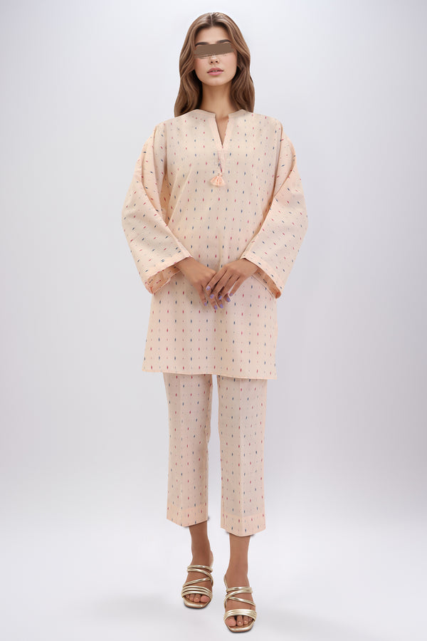 Cotton Jacquard Stitched 2 Piece (Shirt/Trouser)