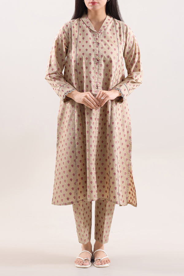 Cotton Jacquard Stitched 2 Piece (Shirt/Trouser)