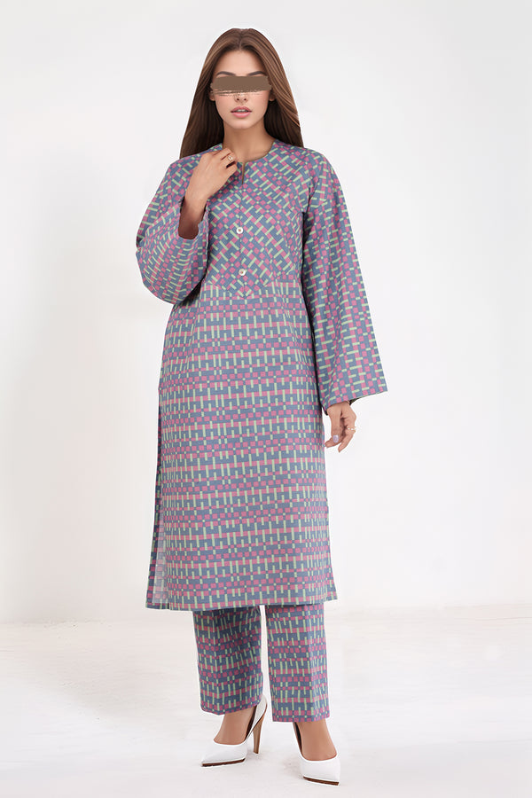 Printed Khaddar Stitched 2 Piece (Shirt/Trouser)