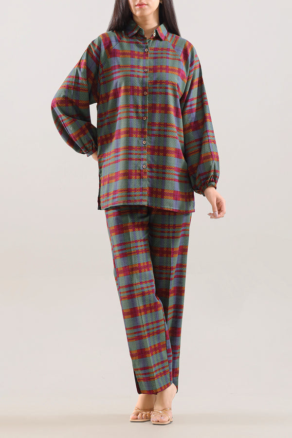 Stitched Printed Khaddar Shirt