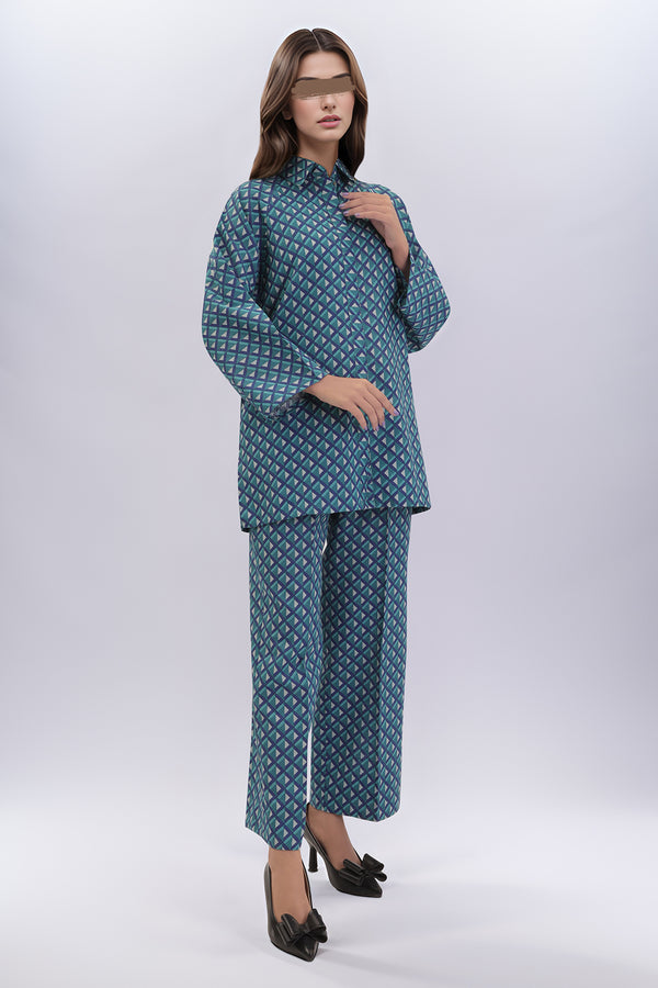 Printed Khaddar Stitched 2 Piece (Shirt/Trouser)