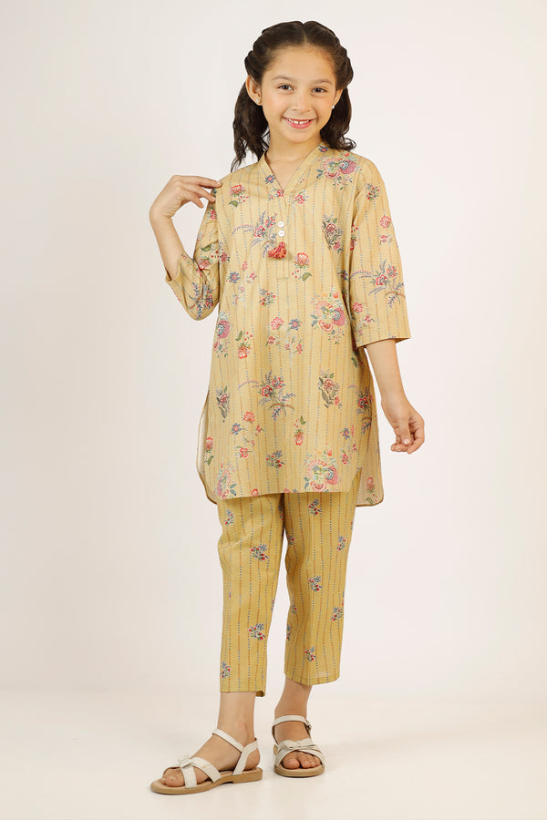 Printed Lawn Stitched 2 Piece (Shirt/Trouser)  For Kids