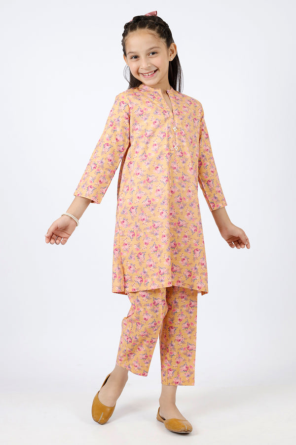 Printed Lawn Stitched 2 Piece (Shirt/Trouser)  For Kids