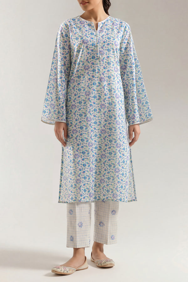 SS25-343 2PC Lawn Printed Shirt With Trouser