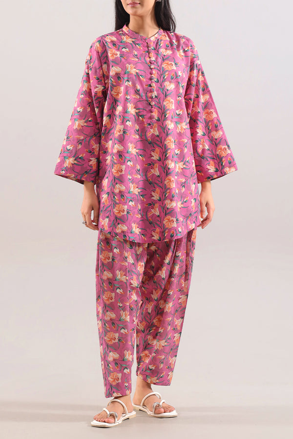 Printed Strip Lawn Stitched 2 Piece (Shirt/Trouser)