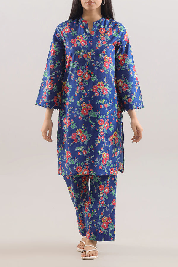 Printed Strip Lawn Stitched 2 Piece (Shirt/Trouser)