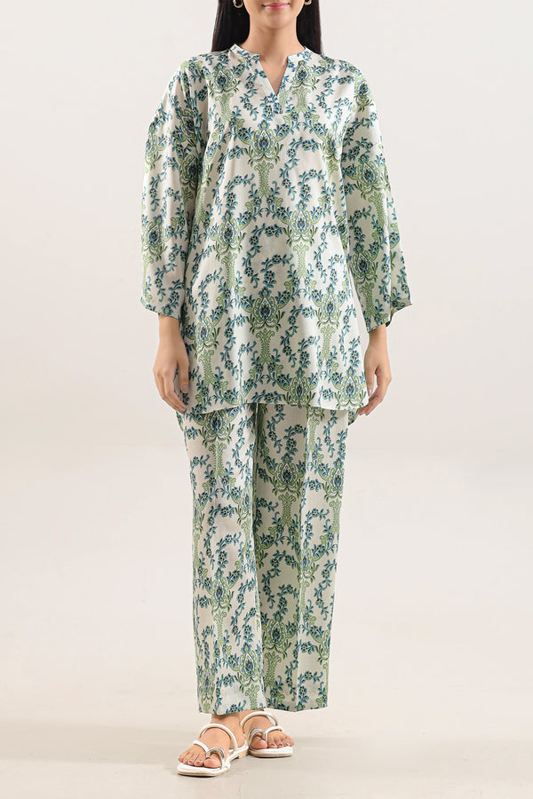 Printed Arabic Lawn Stitched 2 Piece (Shirt/Trouser)