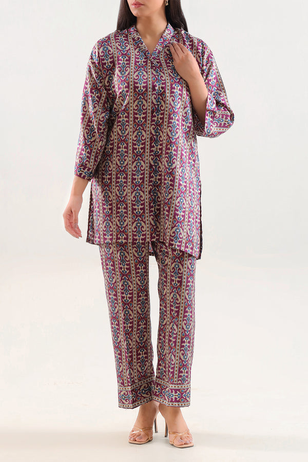 Printed Arabic Lawn Stitched 2 Piece (Shirt/Trouser)