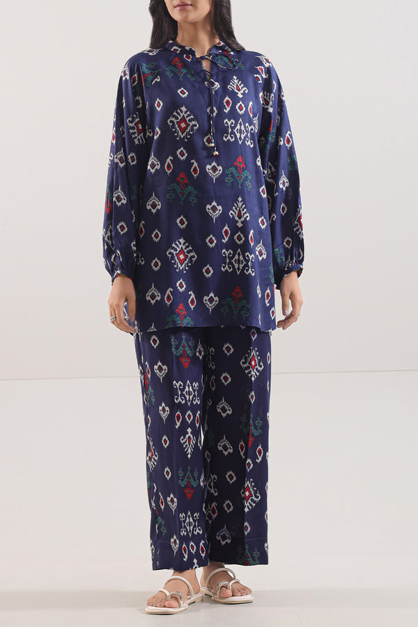 Printed Silk Touch Stitched 2 Piece (Shirt/Trouser)