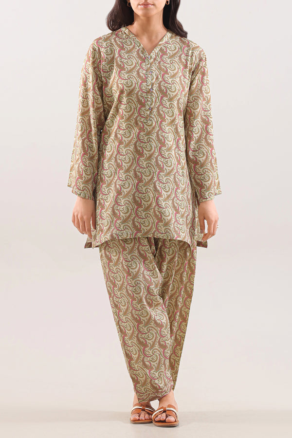 Printed Lawn Stitched 2 Piece (Shirt/Trouser)