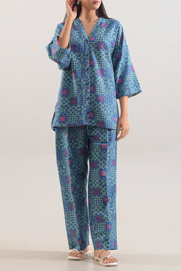 Printed Khaddar Stitched 2 Piece (Shirt/Trouser)