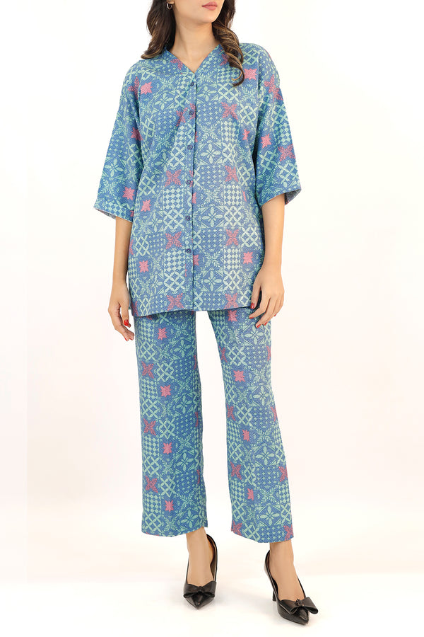 Printed Khaddar Stitched 2 Piece (Shirt/Trouser)