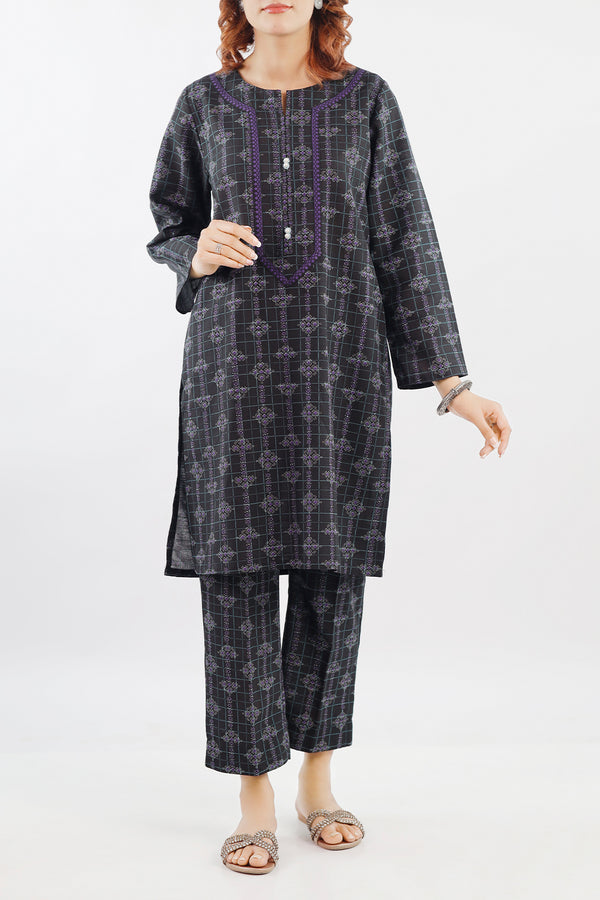 Printed Khaddar Stitched 2 Piece (Shirt/Trouser)