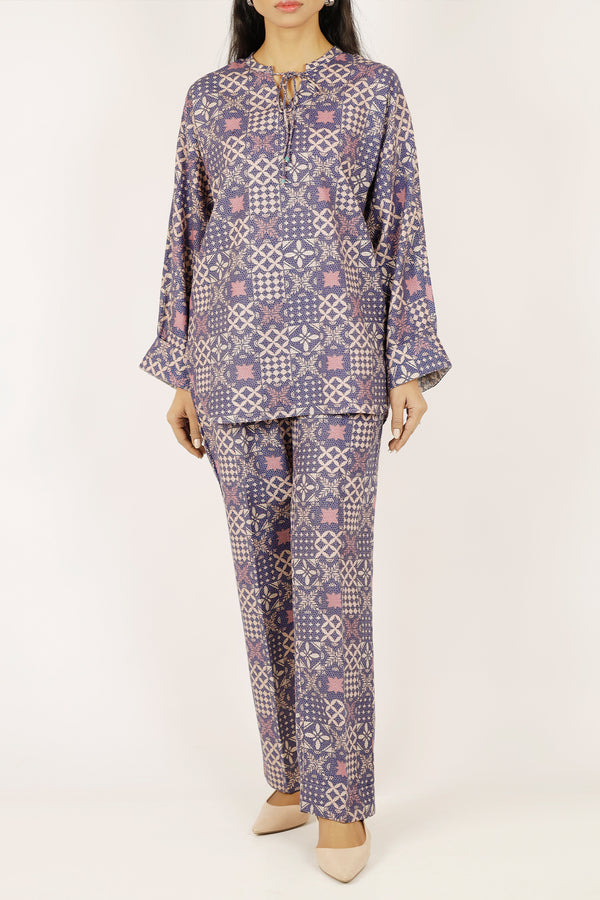 Printed Khaddar Stitched Shirt