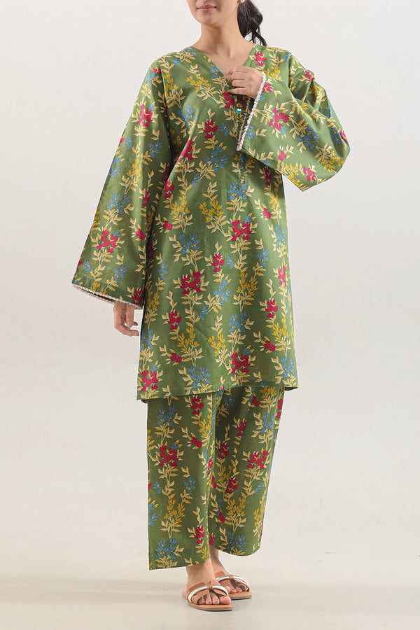 Printed Soft Touch Cotton Stitched 2 Piece (Shirt/Trouser)