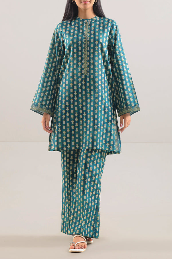Stitched printed Embroidered Lawn 2 Piece (Shirt/Trouser)