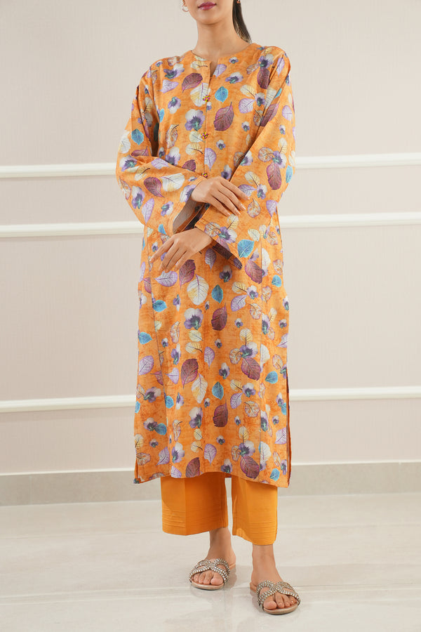 Printed Khaddar Stitched Shirt