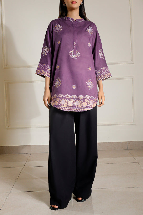 Jacquard Cotton Stitched Shirt