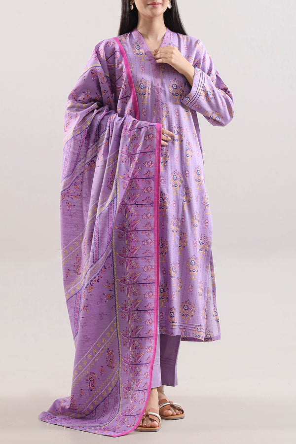 Printed Fancy Jacquard Khaddar Stitched Shirt