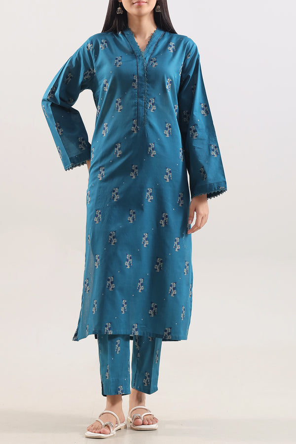 Cotton Jacquard Stitched 2 Piece (Shirt/Trouser)