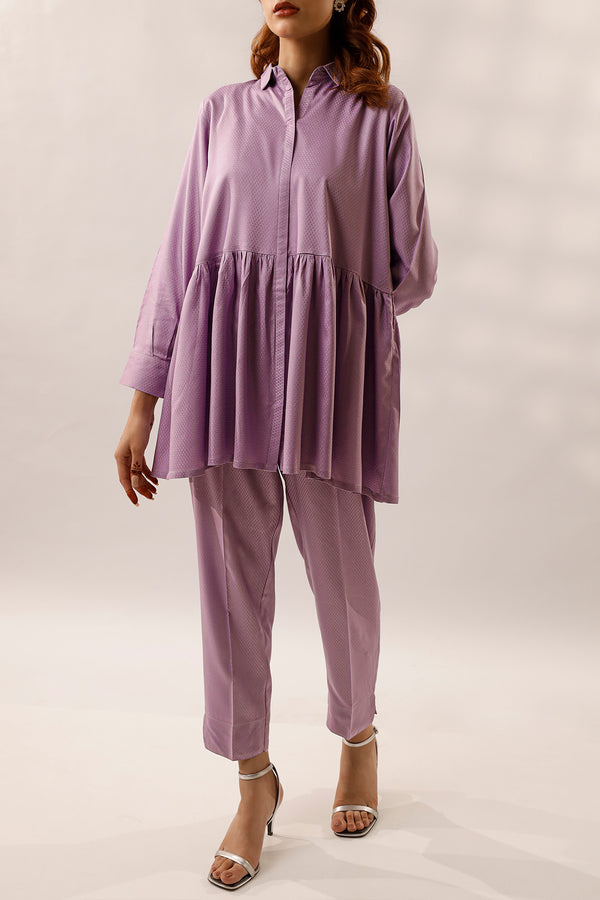 Cotton Jacquard Stitched 2 Piece (Shirt/Trouser)
