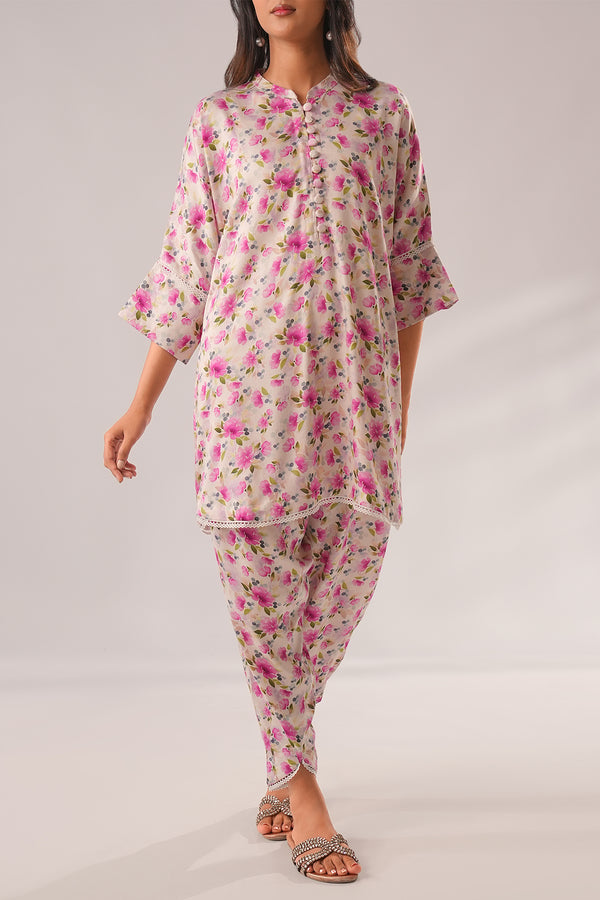 Printed Pashmina Stitched Shirt