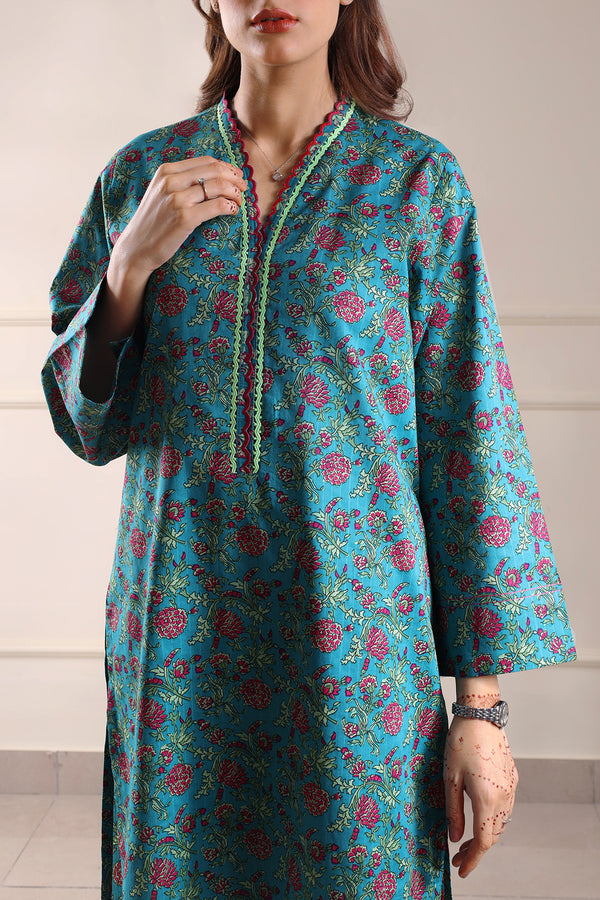 Printed Cotton Stitched Shirt