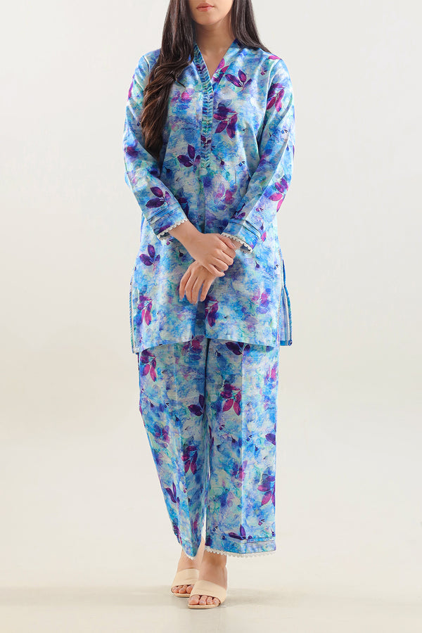 Printed Khaddar Stitched 2 Piece (Shirt/Trouser)