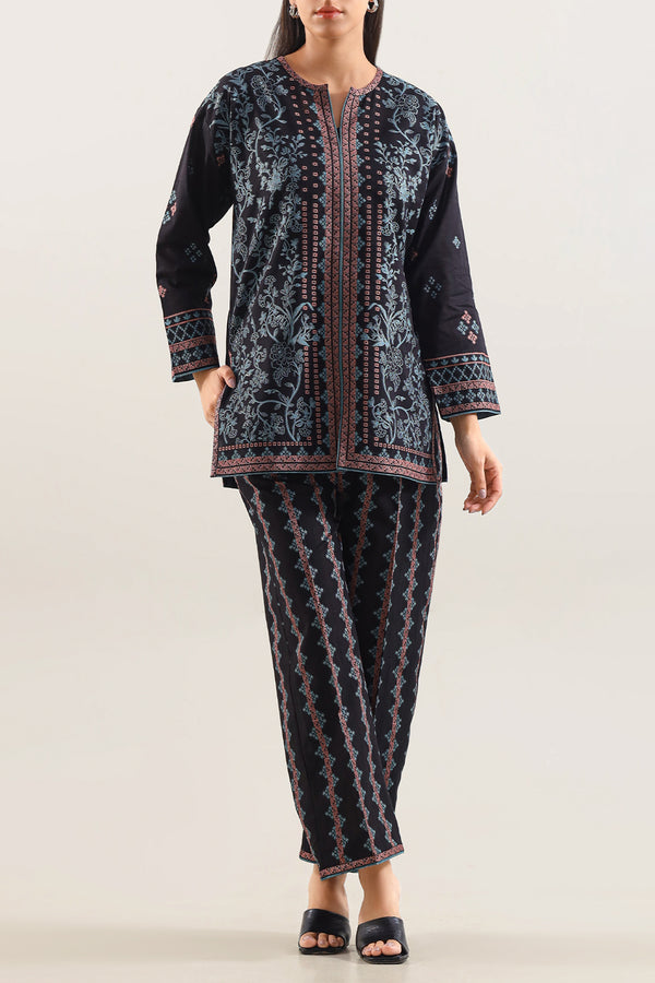 Cotton Jacquard Stitched 2 Piece (Shirt/Trouser)