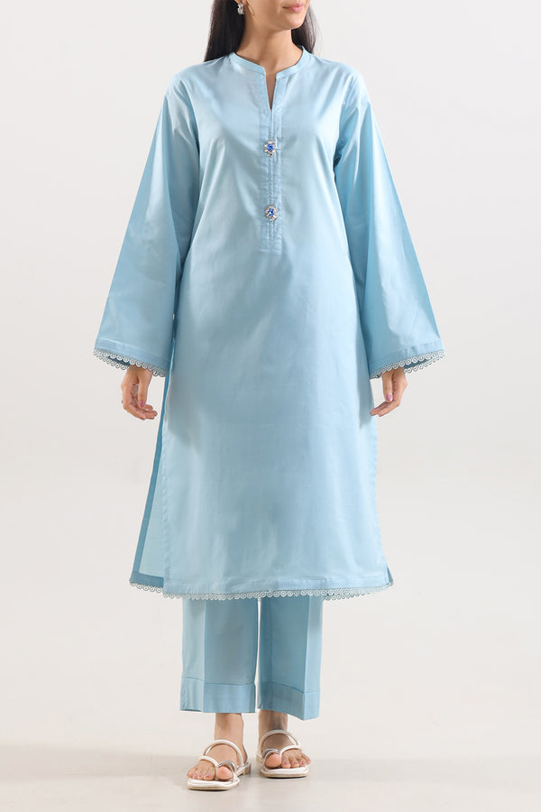 Solid Cotton Stitched Shirt