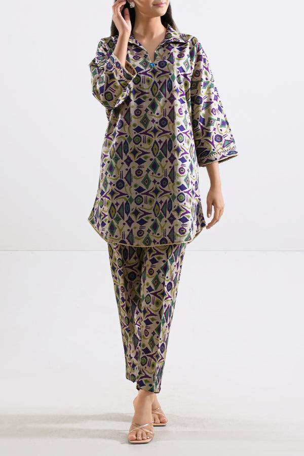 Printed Lawn Stitched 2 Piece (Shirt/Trouser)