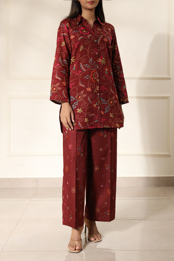 Printed Lawn Stitched 2 Piece (Shirt/Trouser)