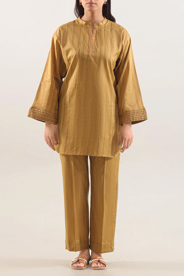 Stitched Self Jacquard 2 Piece (Shirt/Trouser)