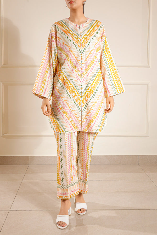 Printed Lawn Stitched 2 Piece (Shirt/Trouser)