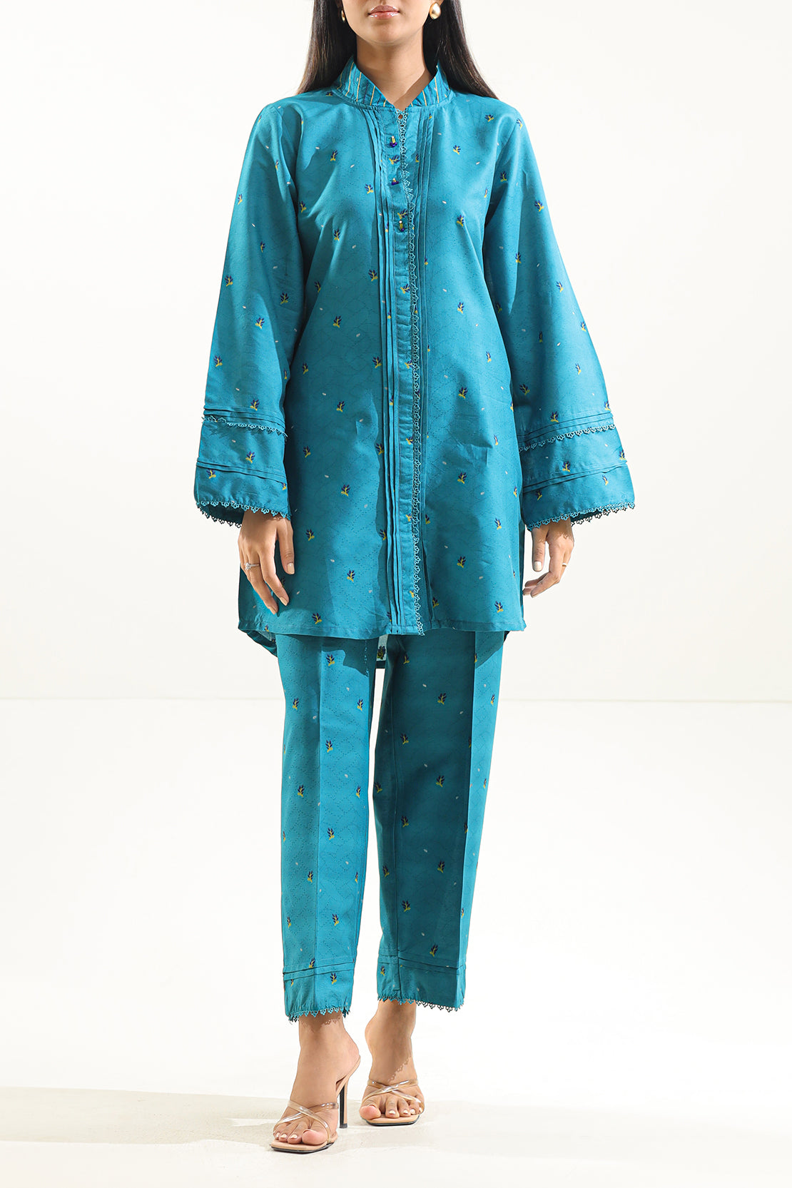Stitched Cotton Jacquard Suit –(2PC Or Shirt) – SAYA