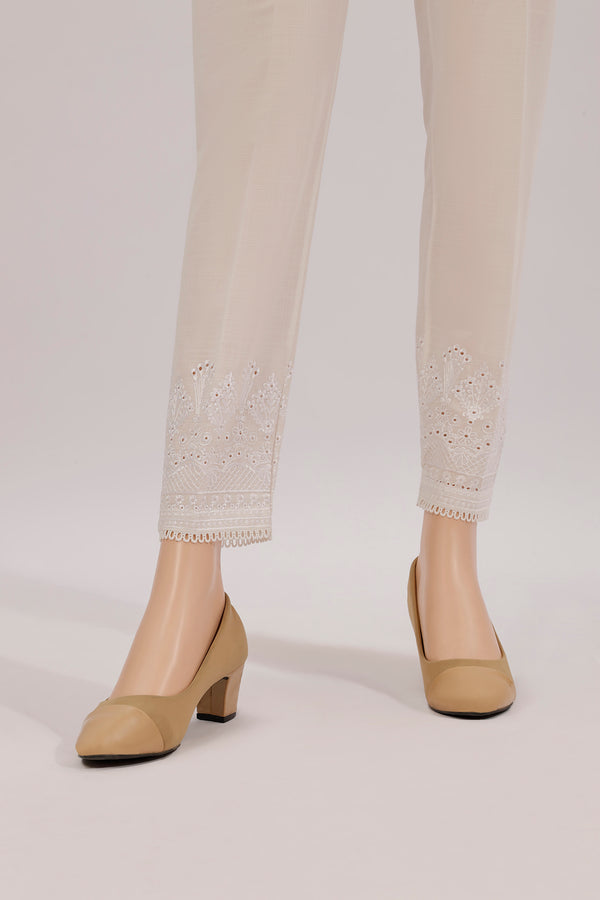Embroidered Cross Hatch Pants