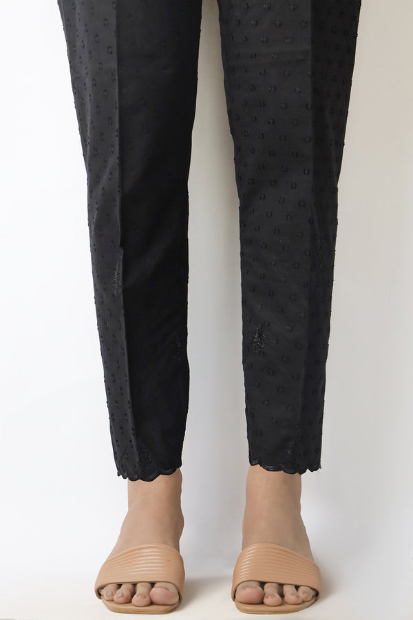 Embroidered Cotton Jacquard Pants