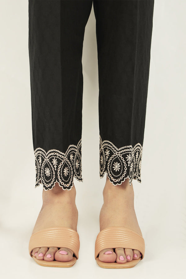 Embroidery Cotton Jacquard Pants