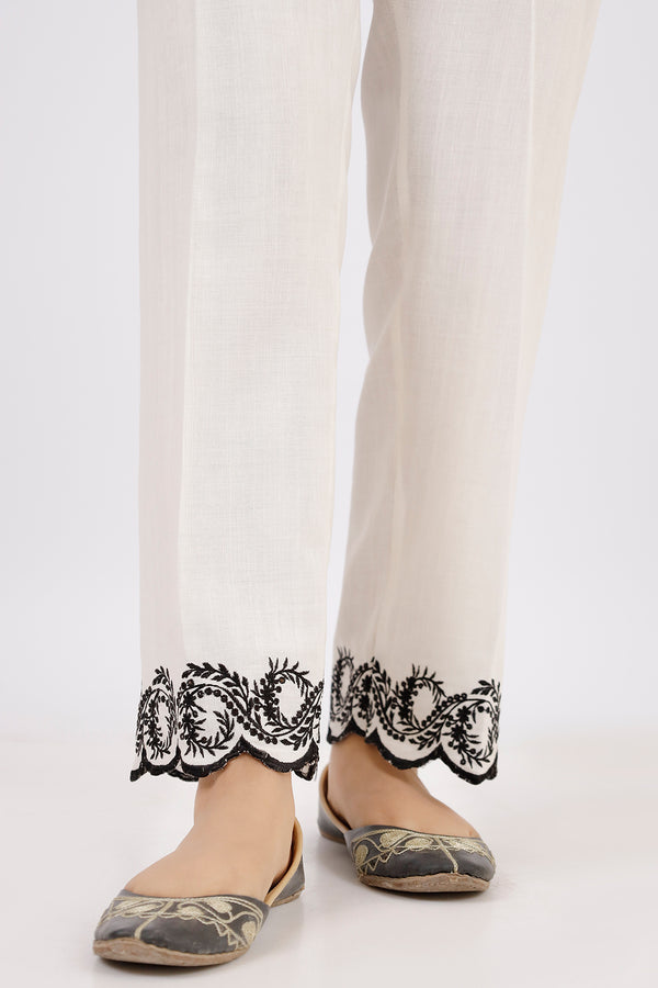 Embroidered Khaddar Pants