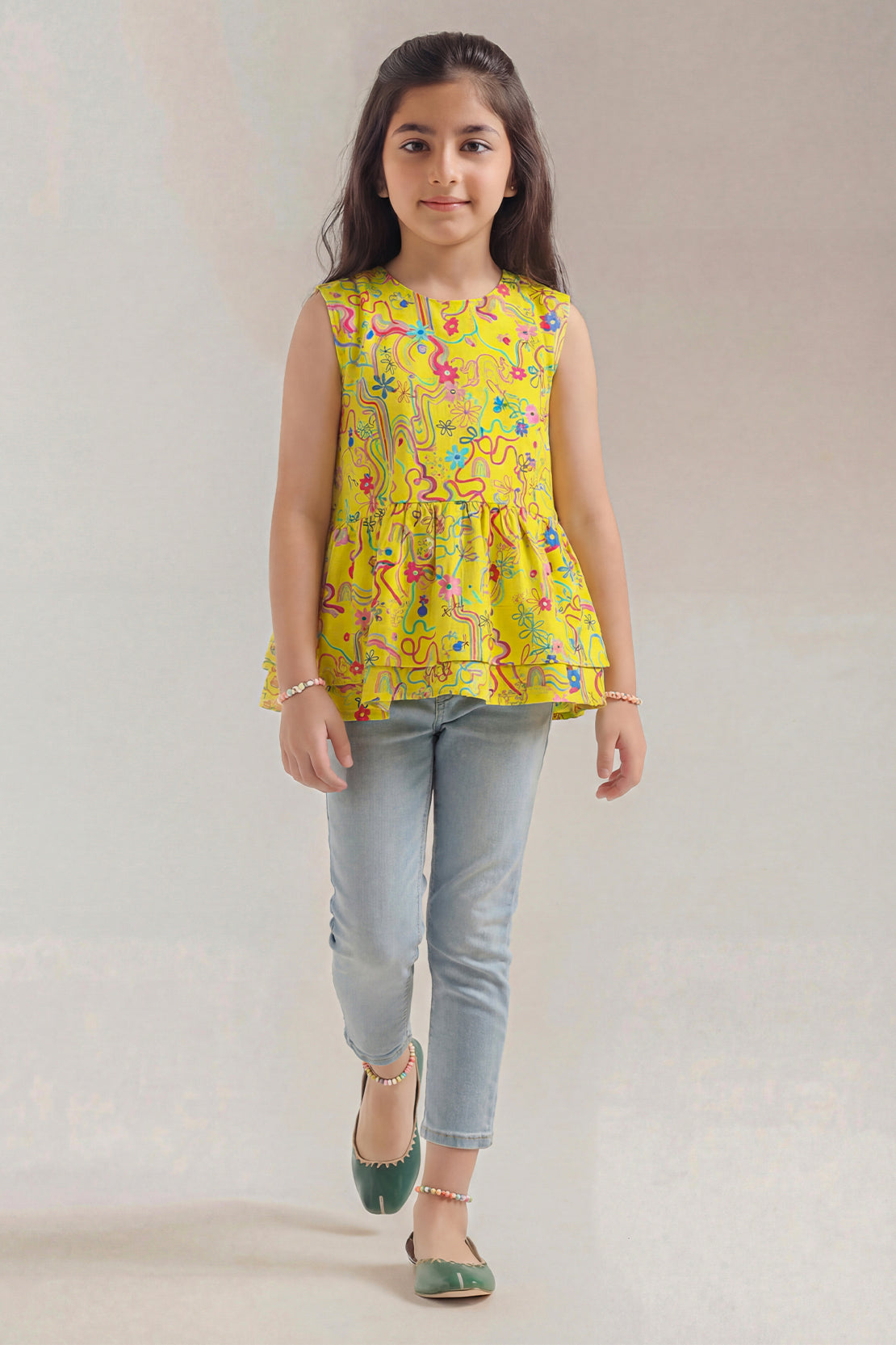 Stitched Cotton Dobby Shirt For Kids