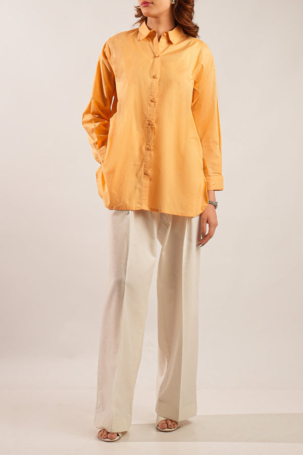 Solid Lawn Stitched Shirt