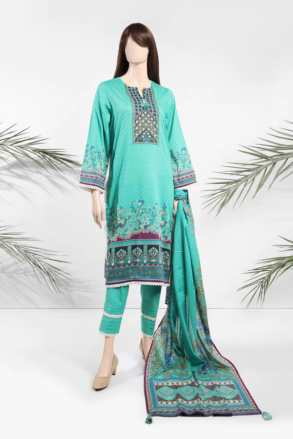 Unstitched Printed Lawn 3 Piece