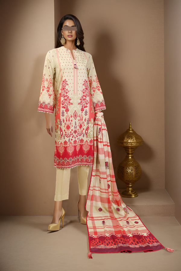 Unstitched Printed Lawn 3 Piece (Special Price)