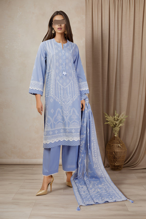 Unstitched Printed Lawn 2 Piece (Shirt/Dupatta)