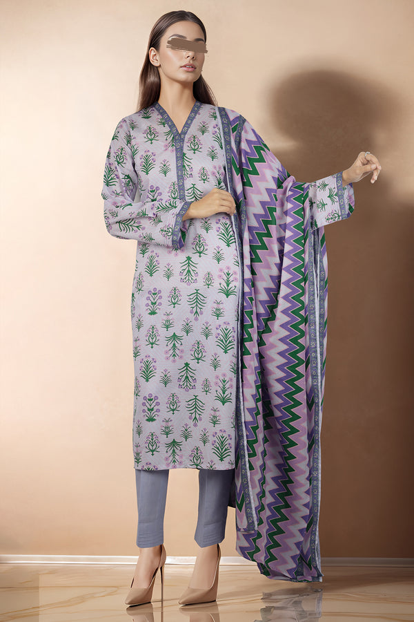 Unstitched Printed Lawn 2 Piece (Shirt/Trouser)