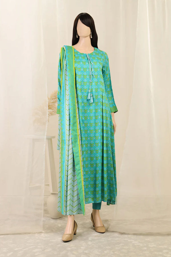 Unstitched Printed Arabic Lawn 3 Piece