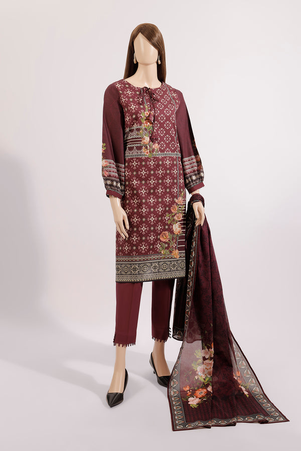 Unstitched Printed Lawn 3 Piece