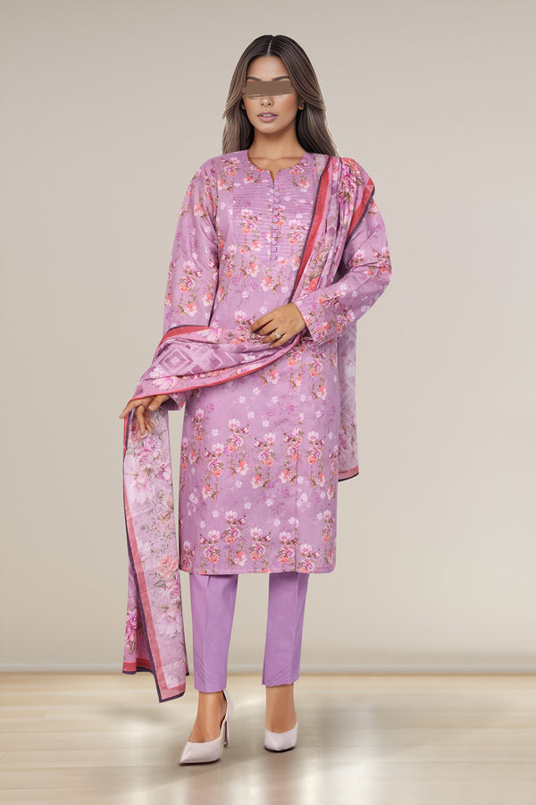 Unstitched Printed Lawn 2 Piece (Shirt/Dupatta)